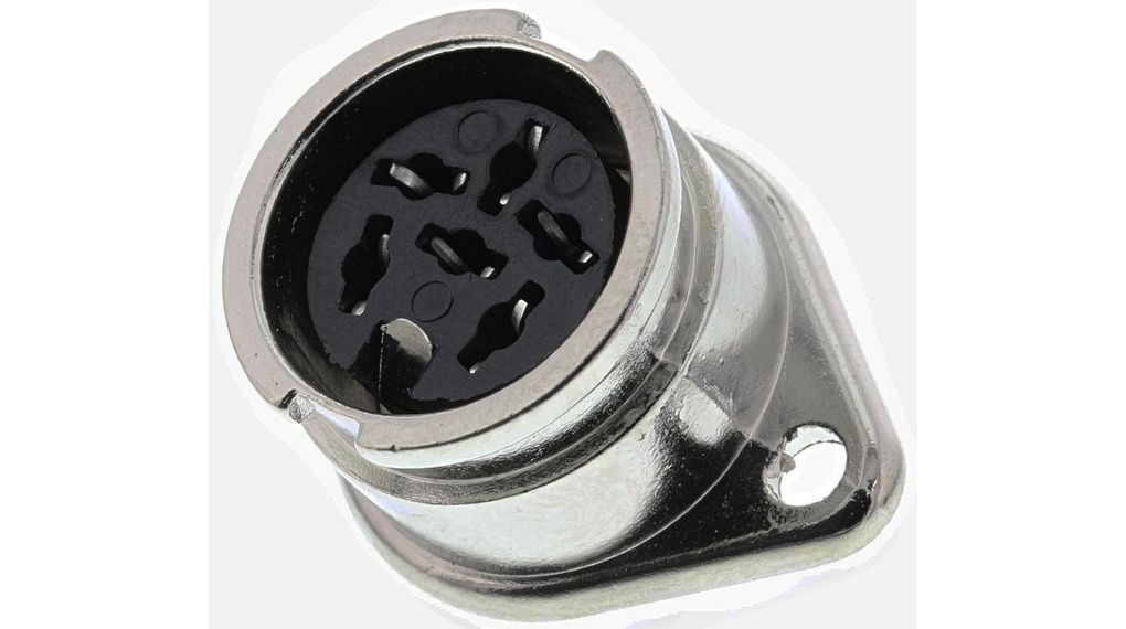 DIN Connector, 1A, 100V, 6 Poles, Socket